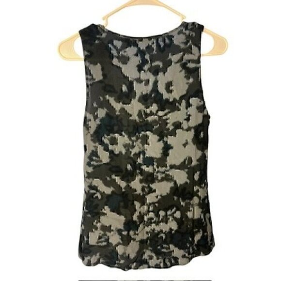 Halogen Silk Tank Top With Ruffle Detail XS, workwear, 100%silk, professional we - Picture 2 of 5